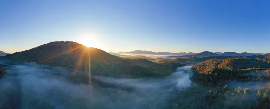 Aerial view of McDowell County, North Carolina β served by Platinum Construction & Crane